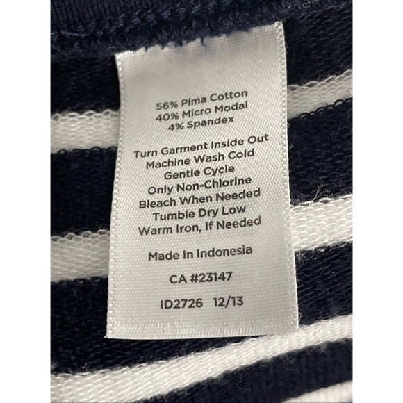 TALBOTS Women’s Skirt Sz S A-Line Striped Stretch Cotton Blend Elastic Waist - Picture 8 of 8